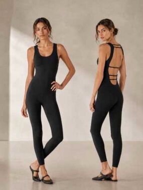 NWT Koral Jet Rib Jumpsuit in Black. Size Small